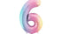 Фолиев Балон Цифри Пастелна Дъга 86 см - Party Design