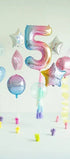 Фолиев Балон Цифри Пастелна Дъга 86 см - Party Design