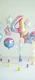 Фолиев Балон Цифри Пастелна Дъга 86 см - Party Design
