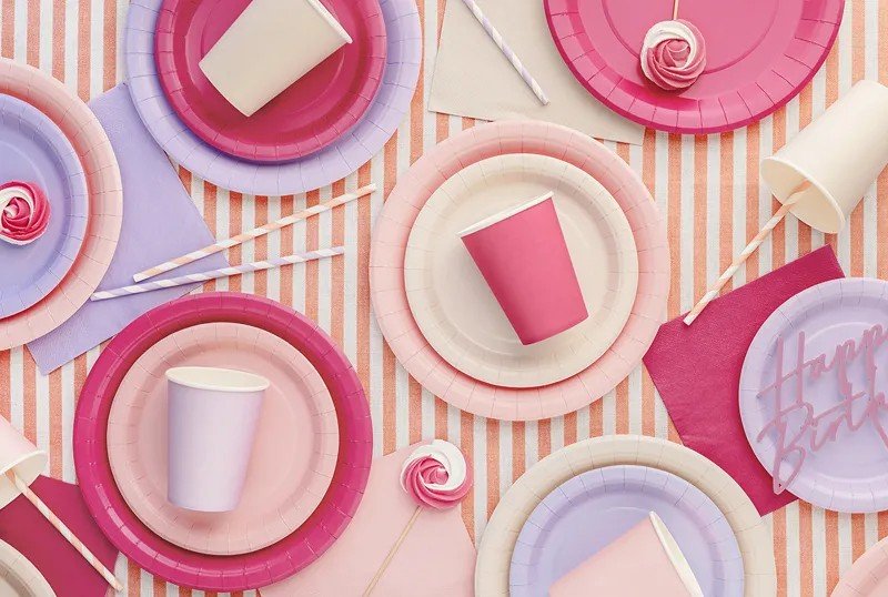 Хартиени Чаши – Тъмнорозови - Party Design