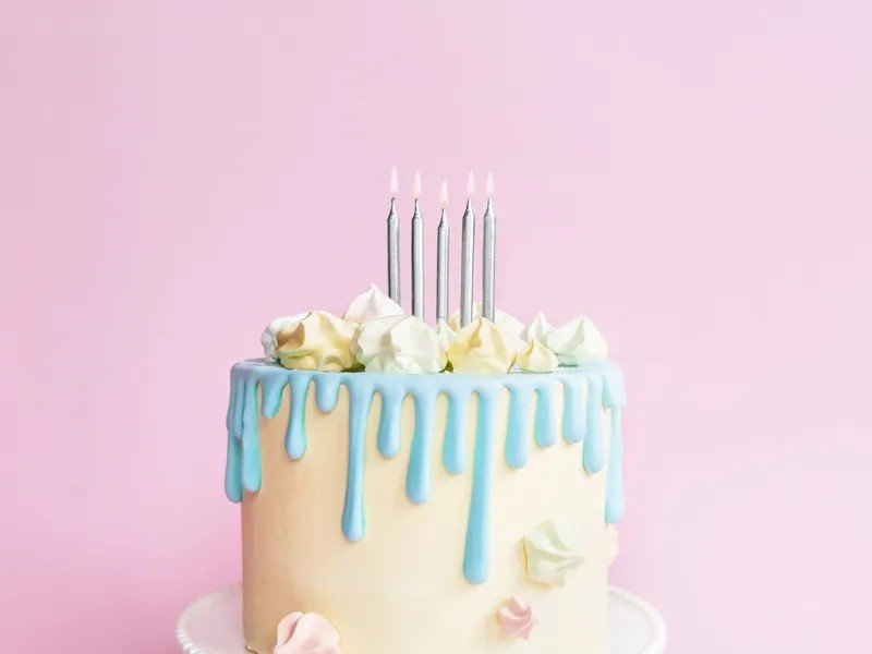 Свещички за Рожден Ден – Сребърни, 6 см - Party Design