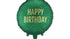 Кръгъл фолиен балон “Happy Birthday” с ефект златни конфети - Party Design