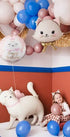 Кръгъл фолиен балон с коте “Happy Birthday” - Party Design