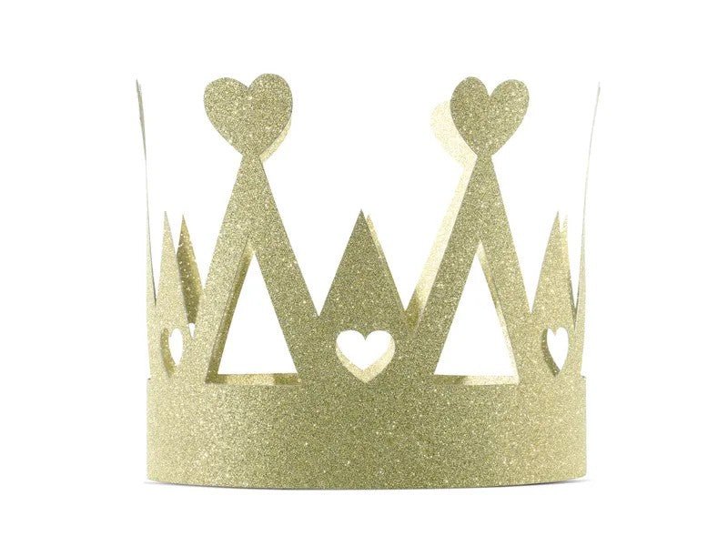 Парти корона “Sweet Love” със златист брокат - Party Design