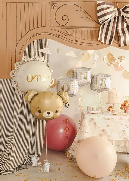 Palloncino foil "Orsetto" – beige scuro e marrone