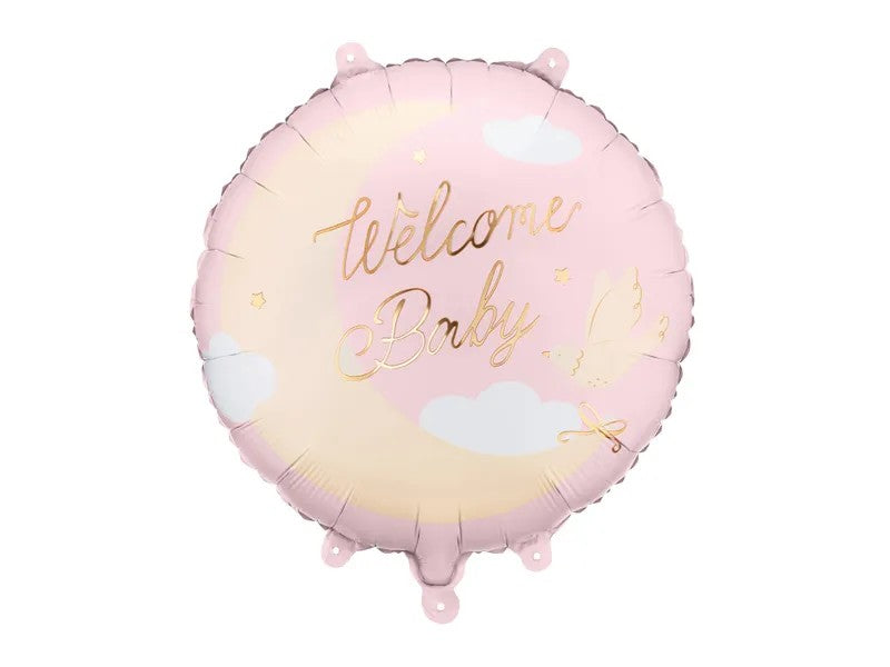 Фолиен балон „Welcome Baby“, с луна