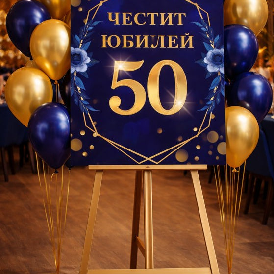 Табела за Рожден Ден с флорален акцент