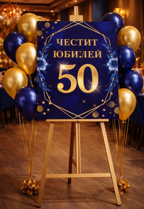Табела за Рожден Ден с флорален акцент