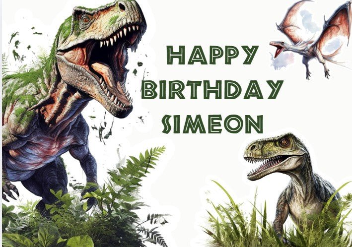 Табела за Рожден Ден с T - REX - Party Design