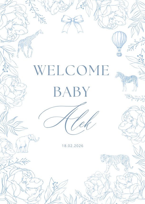 Табела – Welcome Baby Boy - Party Design