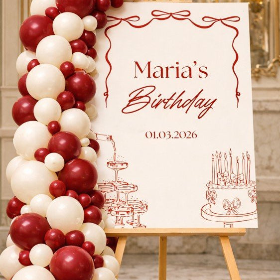 Табела за Рожден Ден – Бордо - Party Design