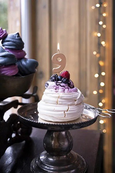 Свещ цифра за рожден ден – розово злато - Party Design