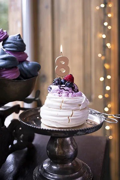 Свещ цифра за рожден ден – розово злато - Party Design