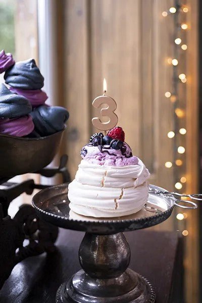 Свещ цифра за рожден ден – розово злато - Party Design