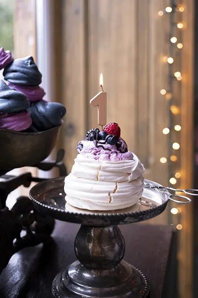 Свещ цифра за рожден ден – розово злато - Party Design
