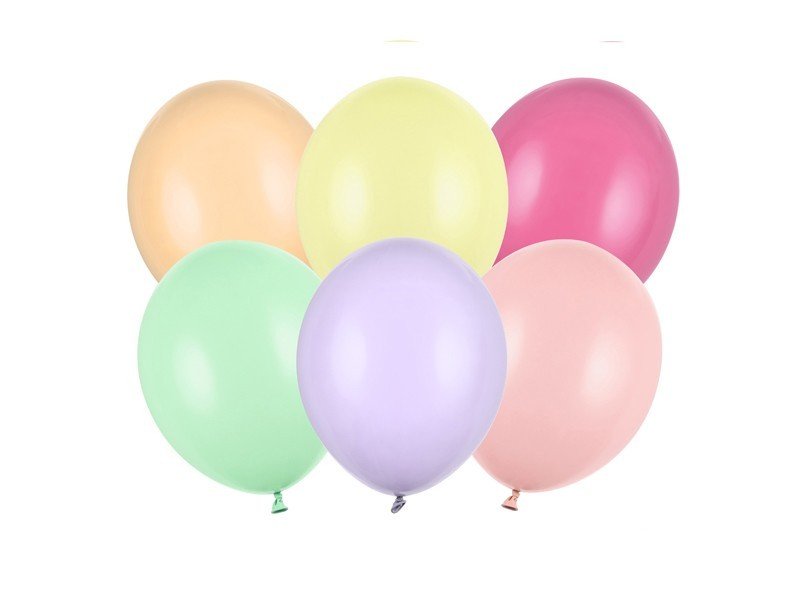 Светъл пастелен микс PartyDeco – 23 см, 100 бр.
