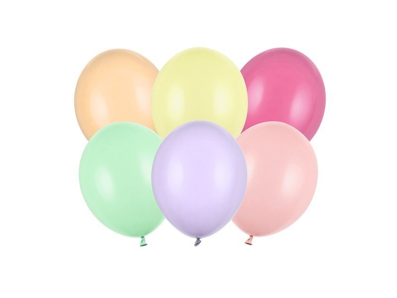 Светъл пастелен микс PartyDeco – 12 см, 100 бр.