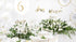 Бели Парти Салфетки на Златисти Сърчица - Party Design