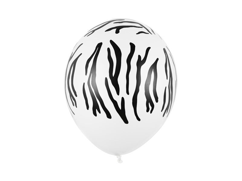Латексов Балон с Животински Принт, Зебра 30см - Party Design