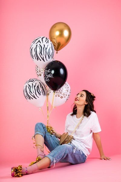 Латексов Балон с Животински Принт, Зебра 30см - Party Design