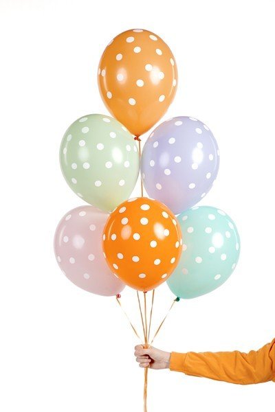Латексови Балони на Точки, 30см - (1 пакет / 6 бр.) - Party Design