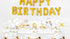 Бели Парти Салфетки със Златист Надпис "Happy Birthday" - Party Design