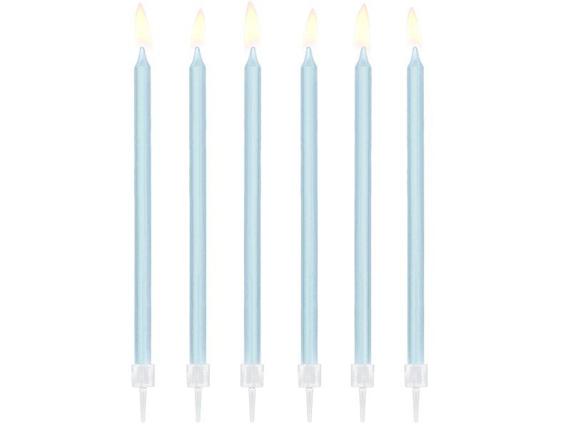Свещички за Рожден Ден в Светло Синьо - Party Design