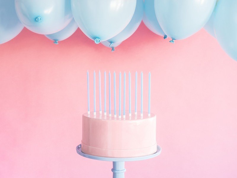 Свещички за Рожден Ден в Светло Синьо - Party Design