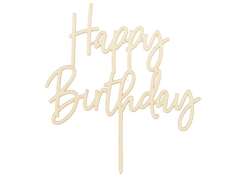 Топер За Торта "Happy Birthday"