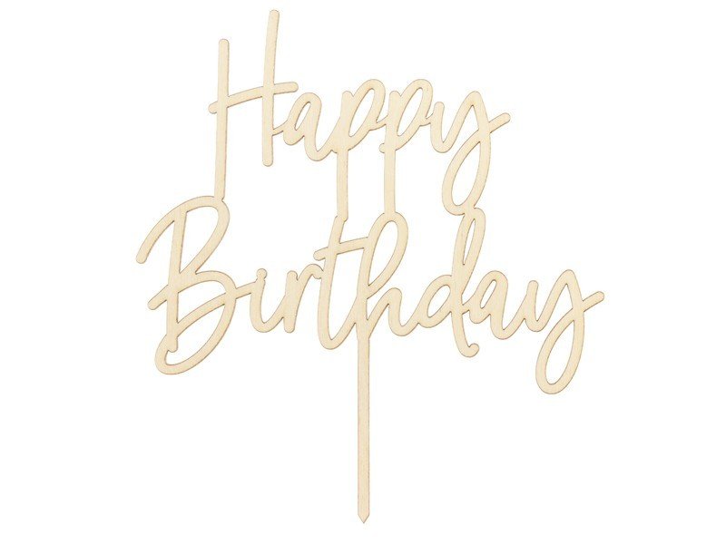 Топер За Торта "Happy Birthday" - Party Design