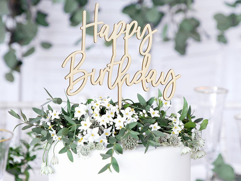 Топер За Торта "Happy Birthday"