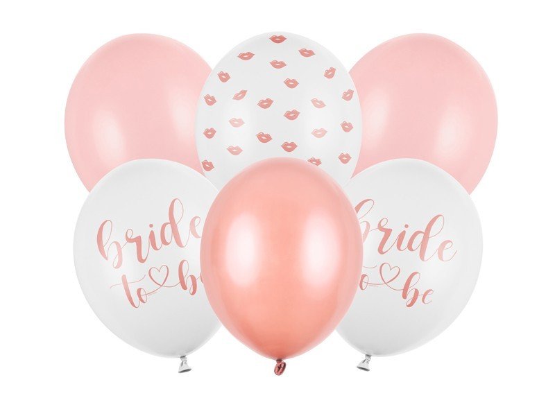 Латексови Балони "Bride To Be" 30см - (1 пакет / 6 бр.) - Party Design