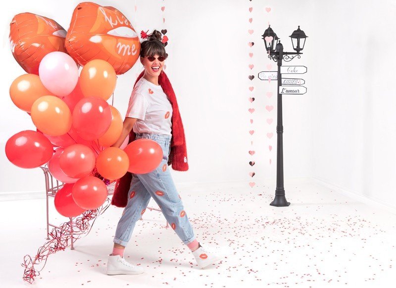 Парти Конфети - Сърца, Бледо Розови - Party Design