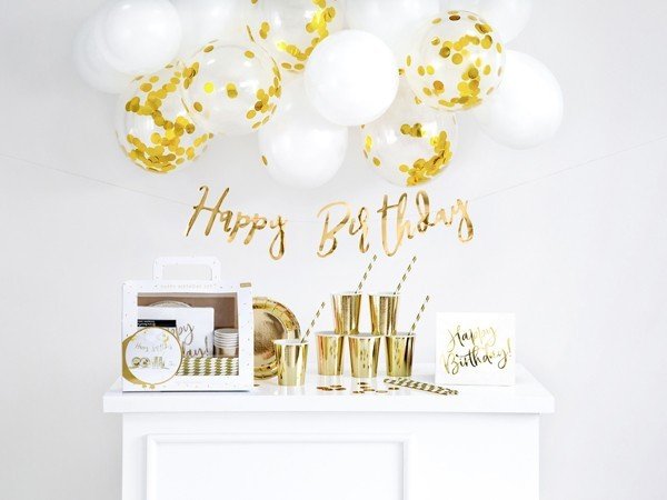 Комплект Парти Декорация - Рожден Ден, Златен - Party Design