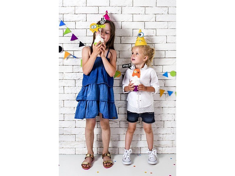 Парти Шапки, Малки Чудовища, Различни Цветове - (1 пакет / 6 бр.) - Party Design