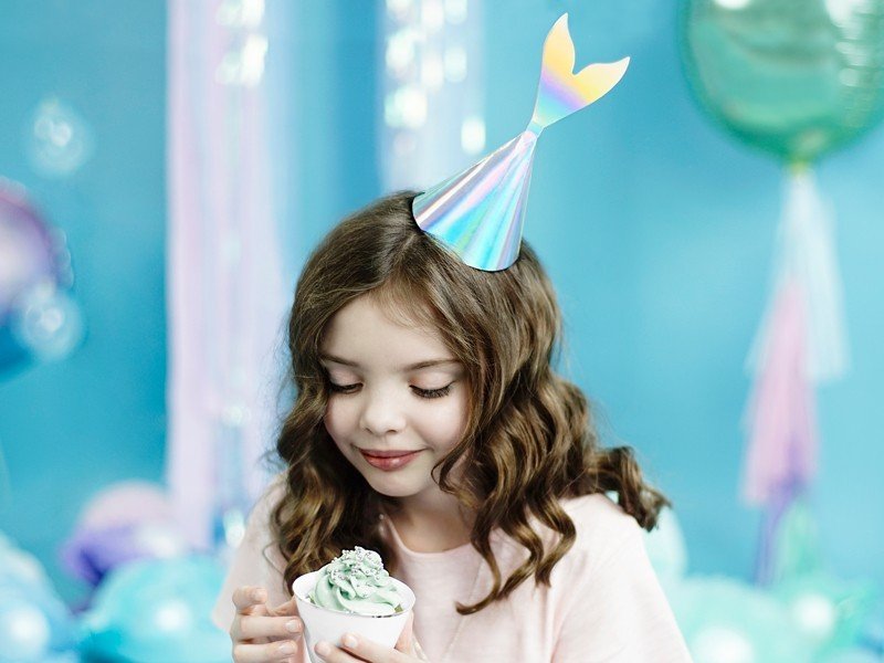 Парти Шапки Русалка, Преливащ се цвят - (1 пакет / 6 бр.) - Party Design