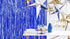 Синя Парти Завеса с Ресни за Декорации, 90 X 250 см - Party Design
