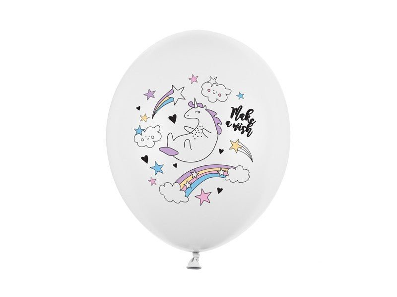 Латексови Балони Пастел - Бебе Еднорог 30см - (1 пакет / 6 бр.) - Party Design