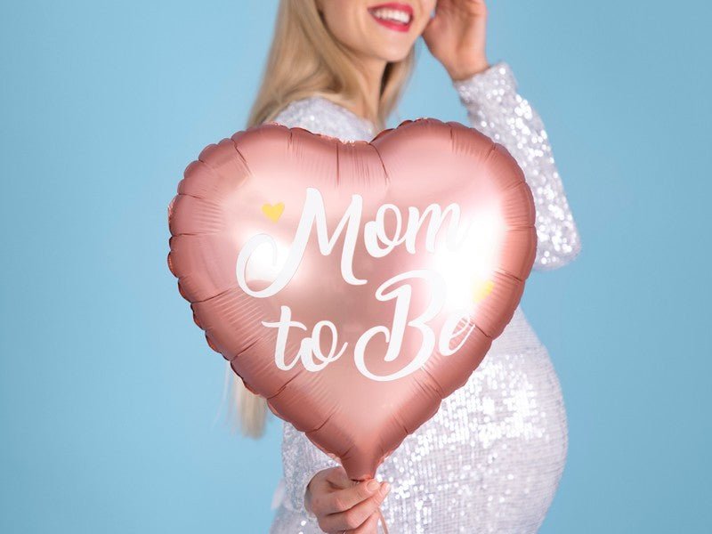 Фолиев Балон "Mom To Be", Розов, 35см - Party Design