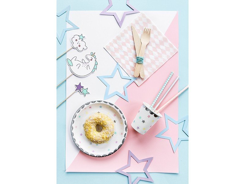 Парти Чинии - Звездички - (1 пакет / 6 бр.) - Party Design