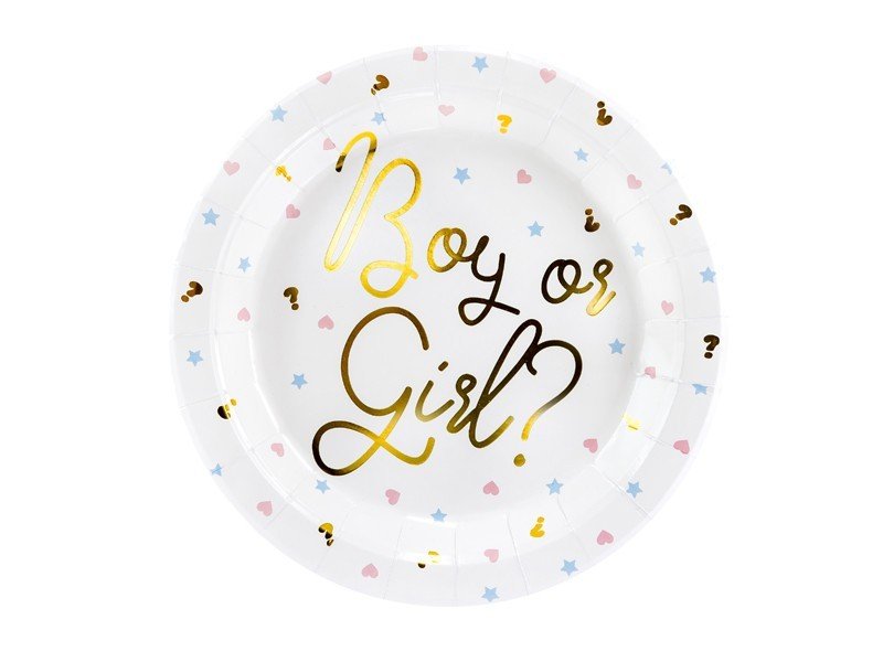 Парти Чинии "Boy or Girl?" - (1 пакет / 6 бр.) - Party Design