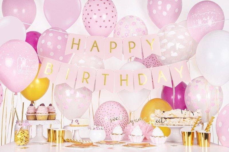Латексови Балони Пастел Бебешко Розово на Точки 30см - Party Design