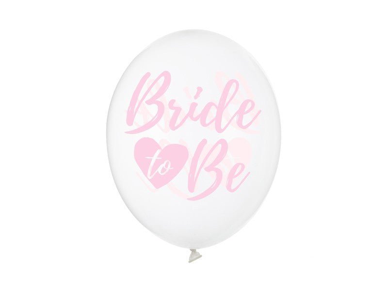 Латексови Балони, Прозрачни ''Bride to be'', 30см - (1 пакет / 6 бр.) - Party Design