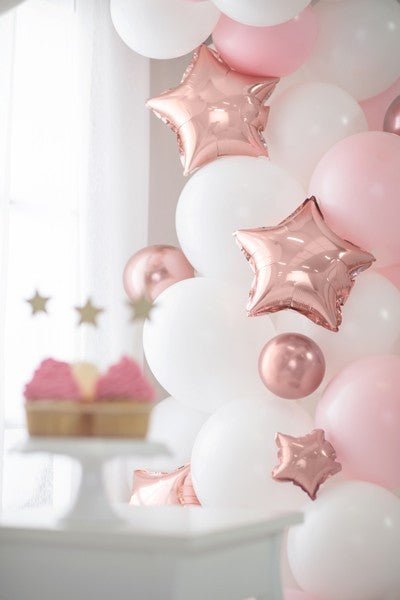 Фолиев Балон, Звезда, Розово Злато, 12см - Party Design