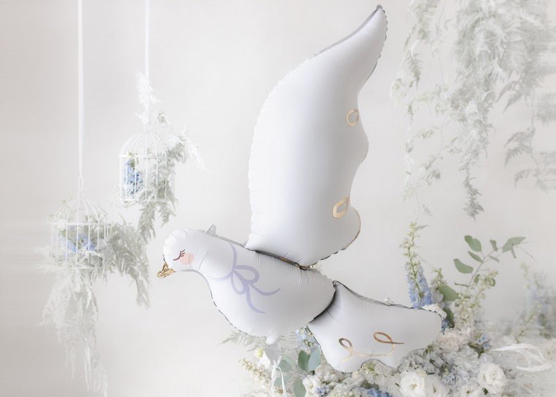 Фолиев Балон, Бял Гълъб, 80х100см - Party Design