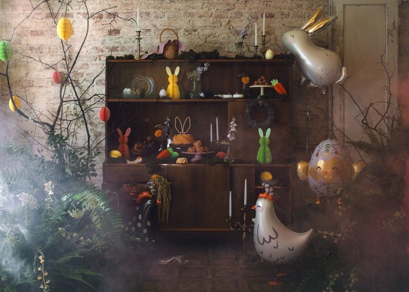 Фолиев Балон, Сладка Кокошка, Бяла, 48х60см - Party Design