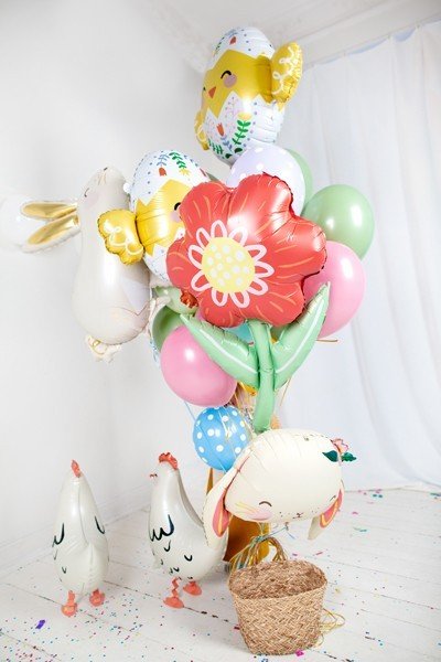Фолиев Балон, Сладка Кокошка, Бяла, 48х60см - Party Design