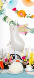Фолиев Балон Зайче, Бяло и Златно, 67х88 см - Party Design
