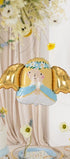 Фолиев Балон Ангел, Златно и Светло Синьо, ,103x58 см - Party Design