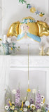 Фолиев Балон Ангел, Златно и Светло Синьо, ,103x58 см - Party Design